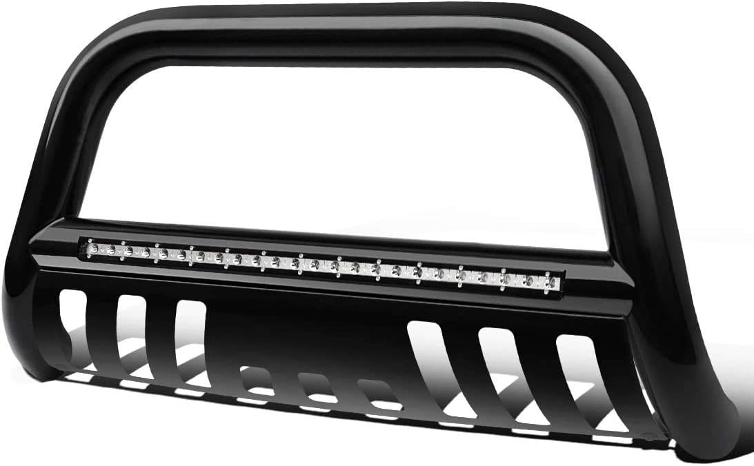 AUTOSAVER88 Bull Bar Compatible for 2004-2022 Ford F150/2003-2014 Navigator Stainless Chrome Bull Bar 3" Push Front Bumper Grill Grille Guard with Skid Plate