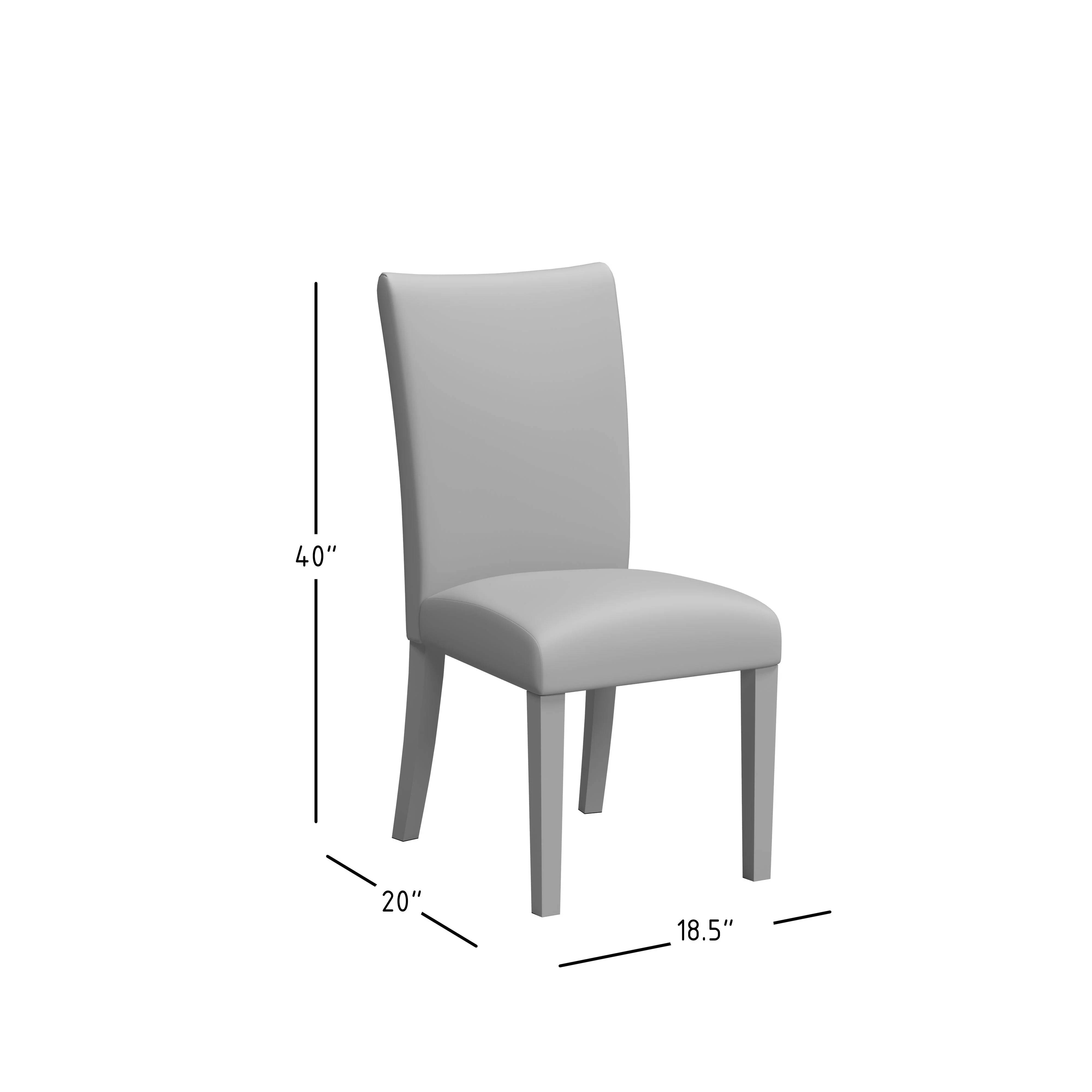 Jofran Eastern Tides Coastal Wire-Brushed Acacia Upholstered Parsons Dining Chair (Set of 2)