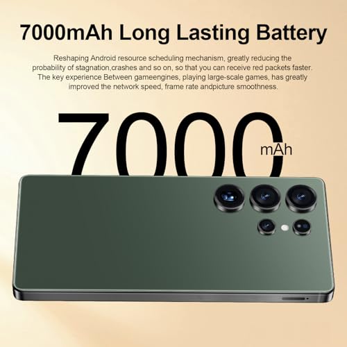 I25 Ultra Unlocked Android Phone 6.99" AMOLED 7000mAh Long-Lasting | Snapdragon 8 Gen3 | 8GB RAM+256GB | 68MP+108MP Pro Camera | Face Unlock + Stylus | Android 14 System (Blue)