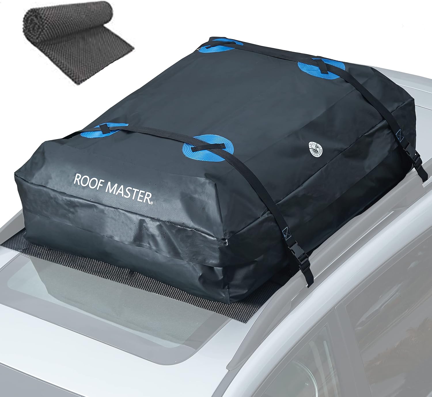 Rooftop Cargo Carrier, PI Store Waterproof Car Roof Bag with Protective Mat, Extra 16 Cubic Foot Storage Carriers for All Cars with / Without Roof Racks