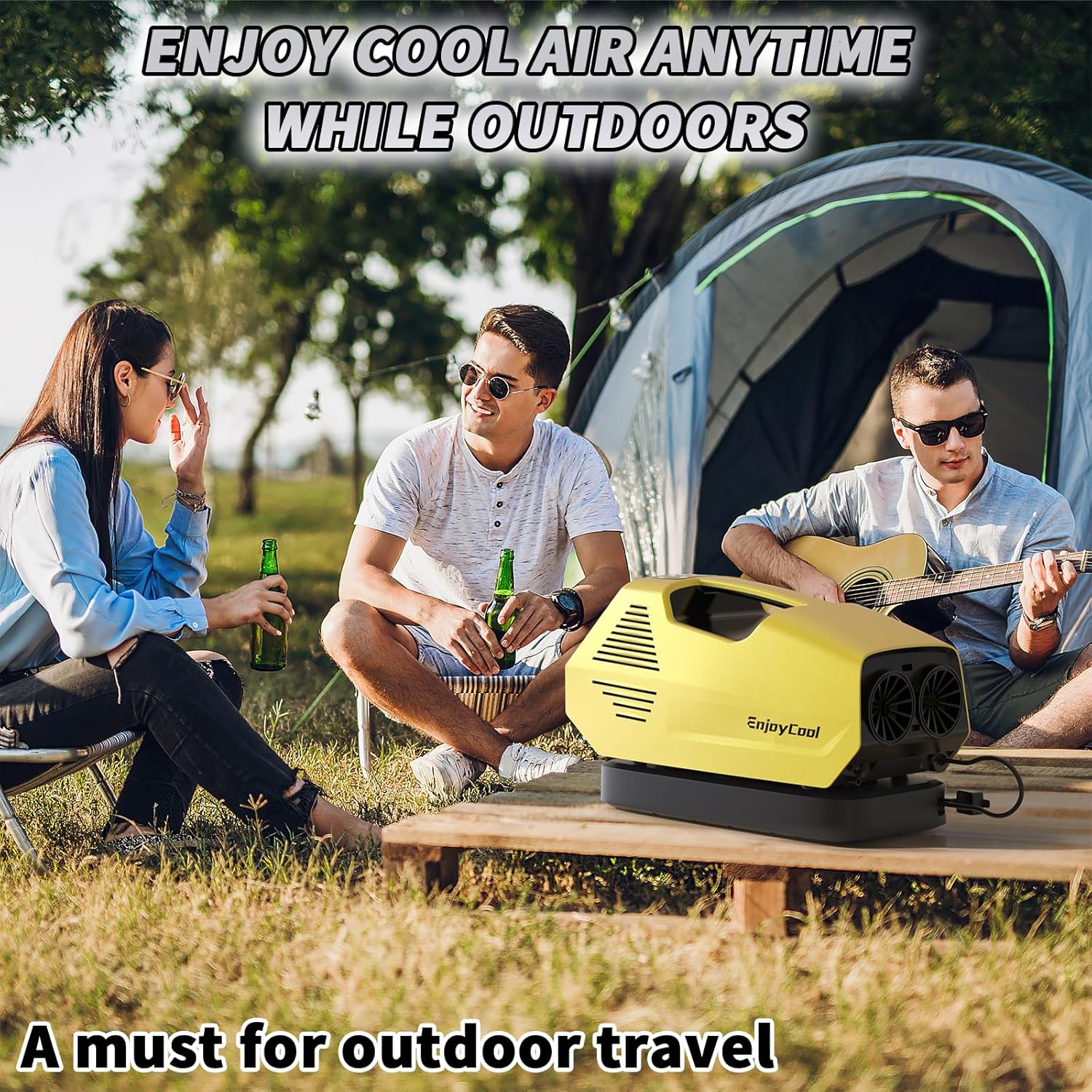 Camper Air Conditioner Portable Tent Air Conditioner Air Conditioner Portable Portable Air Conditioner Camping 2380BTU Dehumidifier Remote Control Portable AC for Truck Outdoor/RVs/Fishing or Pet A