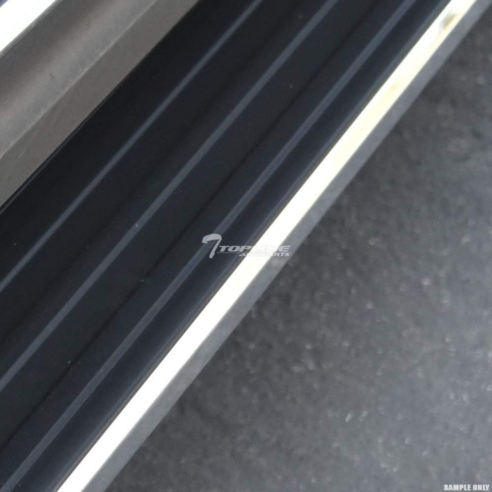 TLAPS 6 VP Style Black With Chrome Trim Aluminum Side Step Rail Running Boards For Nissan Frontier 05-21 / Suzuki Equator 09-12 Crew Cab