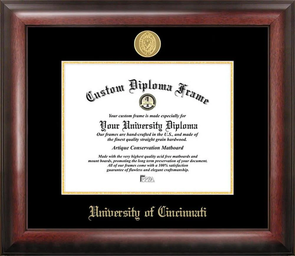 Campus Images University of Cincinnati Gold Embossed Diploma Frame
