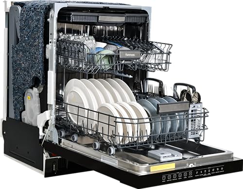 Kenmore 24" Built-In Stainless Steel Tub Dishwasher with EasyFlex 3rd Rack, SmartWash, UltraWash Plus, TurboDry, and MoreSpace Adjustable Rack, Energy Star Certified