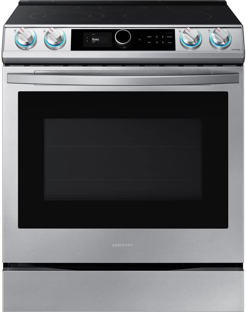 SAMSUNG NE63T8711SS 6.3 cu ft. Smart Slide-in Electric Range with Smart Dial & Air Fry in Stainless Steel