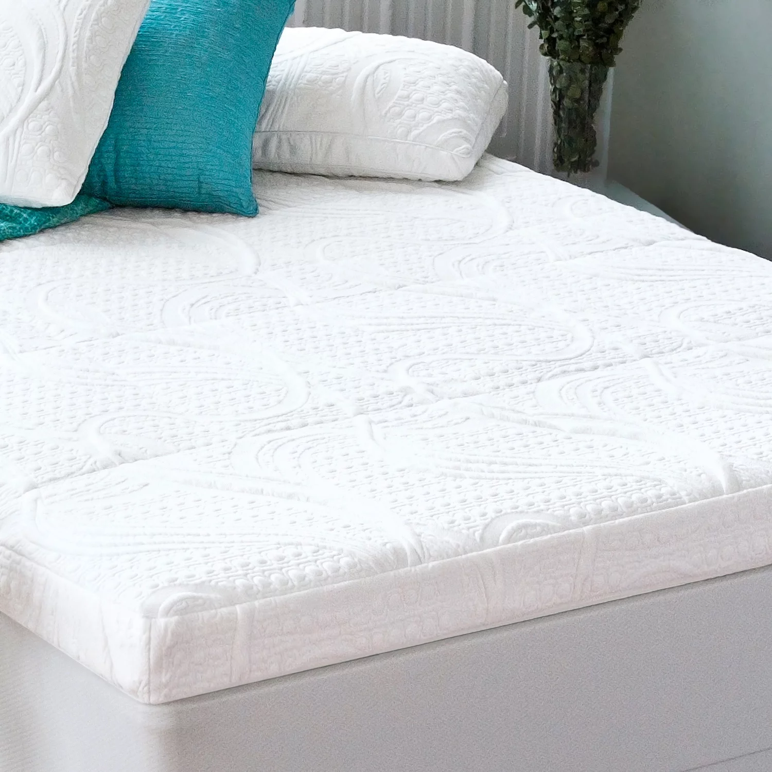 Zinus 4 Green Tea Pressure Relief Memory Foam Mattress Topper, Twin