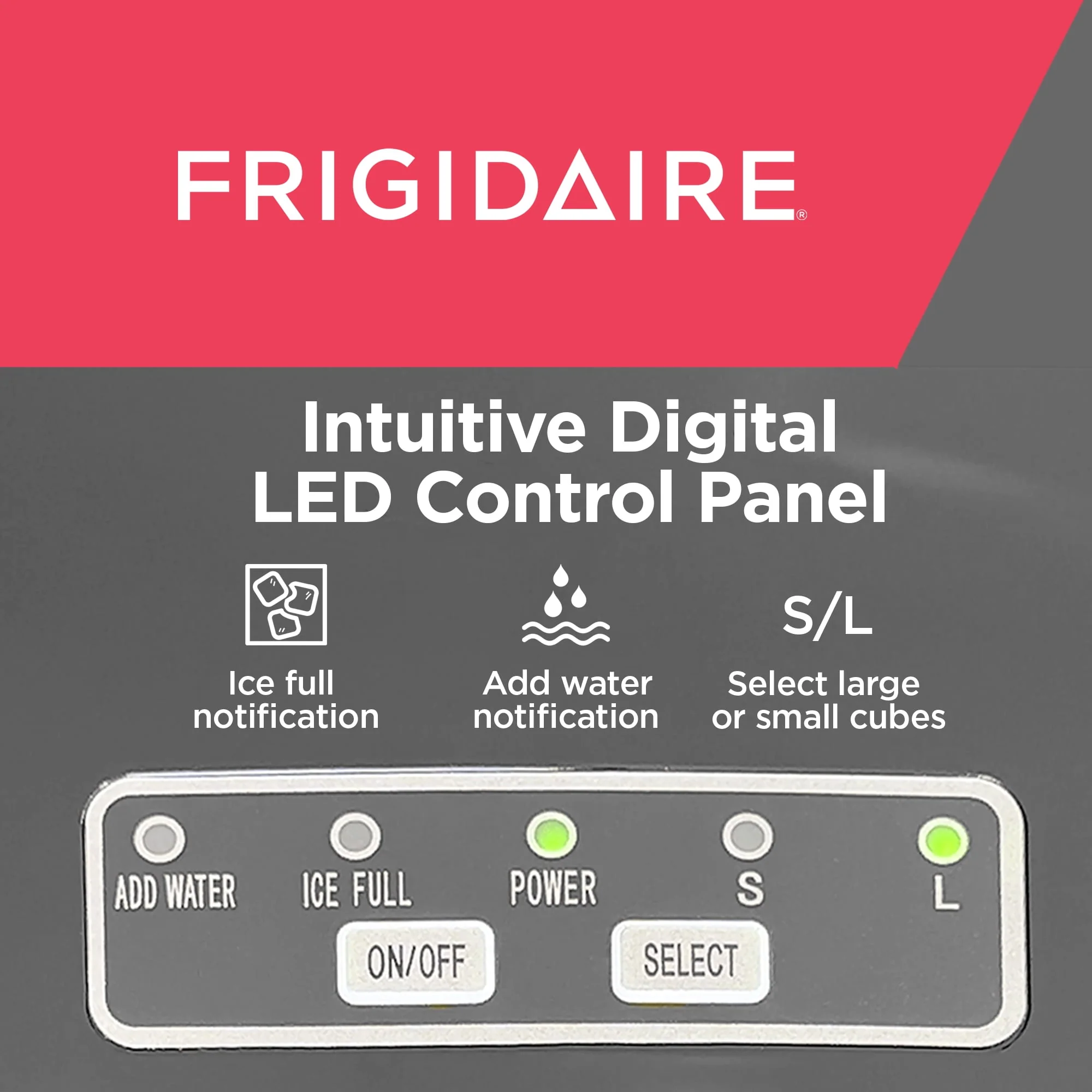 Frigidaire 26 lb. Countertop Ice Maker (Ice Nuggets) EFIC117-SS, Black Stainless Steel