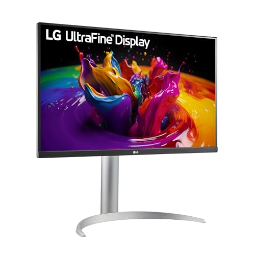 LG 27UP650-W 27” UHD Ultrafine IPS Monitor with VESA DisplayHDR 400 with DCI-P3 95% Color Gamut, 3-Side Virtually Borderless Display - Height/Pivot/Tilt Adjustable Stand - Silver