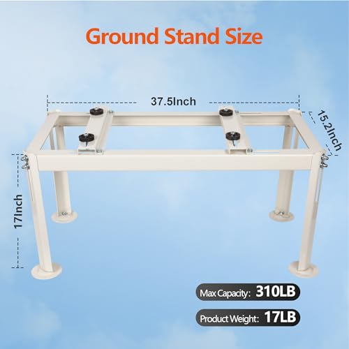 WeCooper Mini Split Ground Stand,Heavy-Duty Condenser Stand,Mini Split AC Bracket for Ductless Air Conditioners Heat Pump System