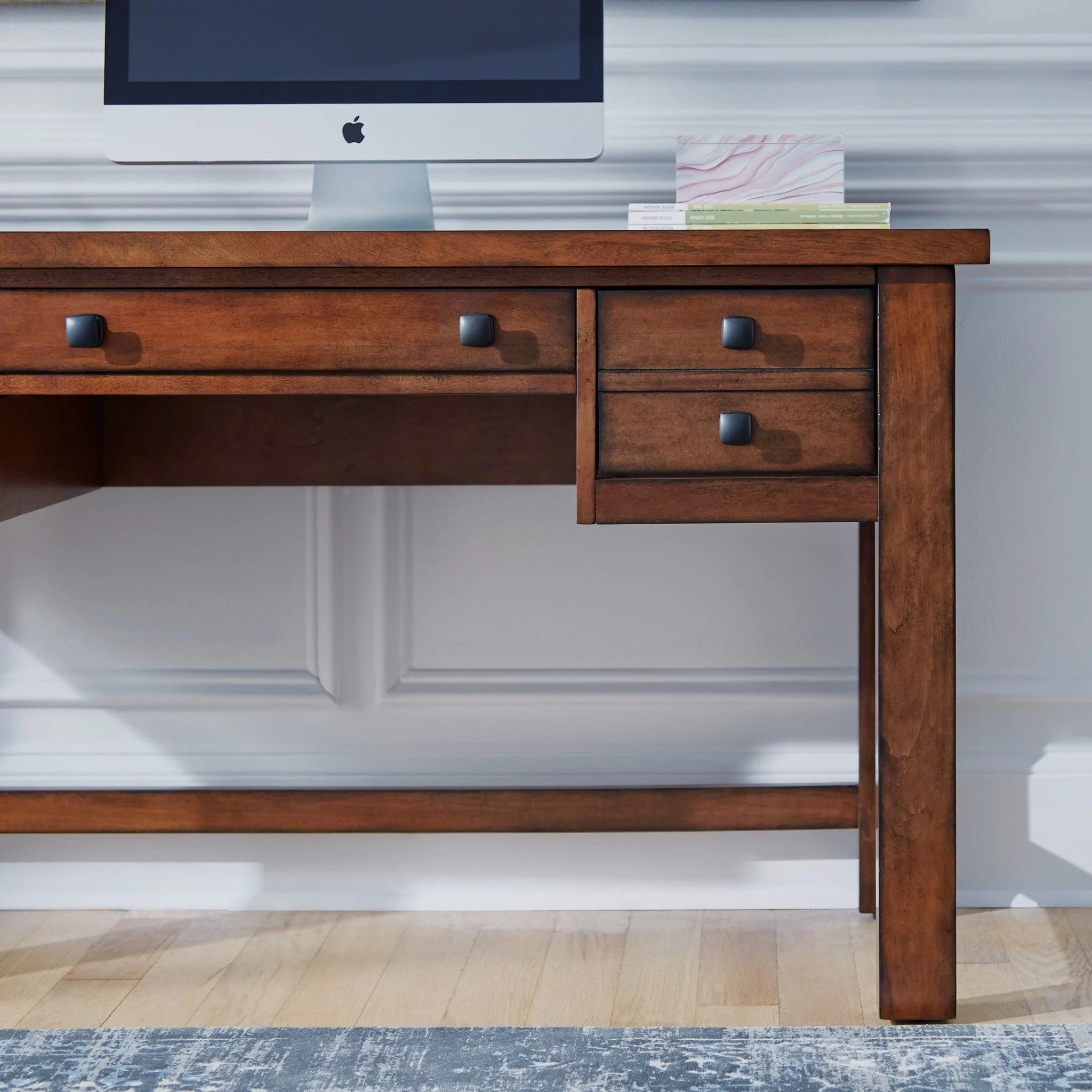Homestyles Tahoe Wood Writing Desk in Brown