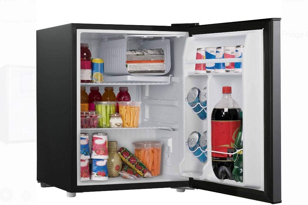 2.7 cubic foot stainless look compact dorm refrigerator