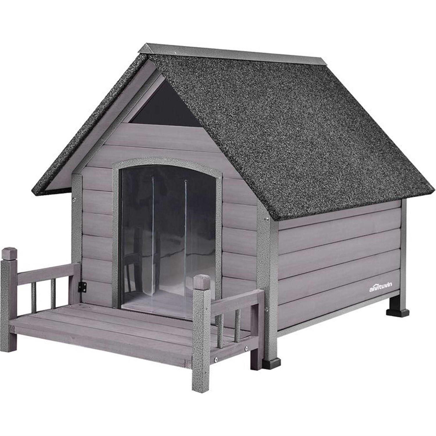 Aivituvin Outdoor Dog House with Porch Strong Iron Frame - Pet Supplies online store