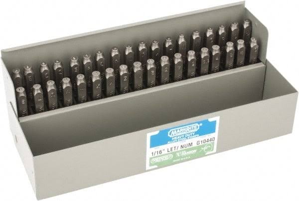 C.H. Hanson 36pc 1/16x22 Num u0026LETTER Heavy Duty Stl.