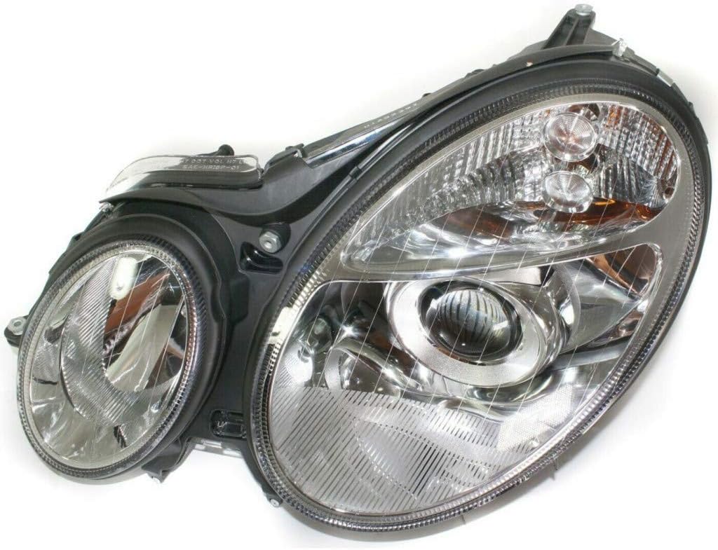 For Mercedes-Benz E-Class Sedan/Wagon Headlight Assembly 2003 04 05 2006 Pair Driver and Passenger Side Halogen DOT Certified