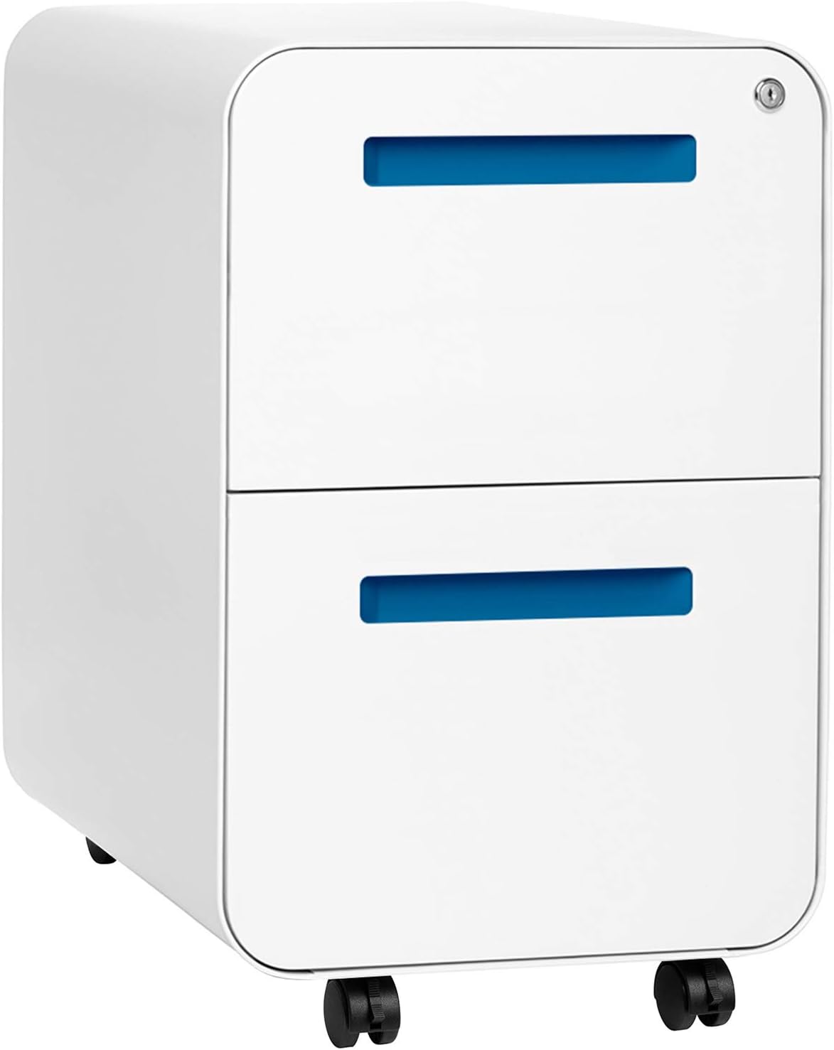 Laura Davidson Furniture Stockpile 2-Drawer Modern Mobile File Cabinet, Commercial-Grade (Black)