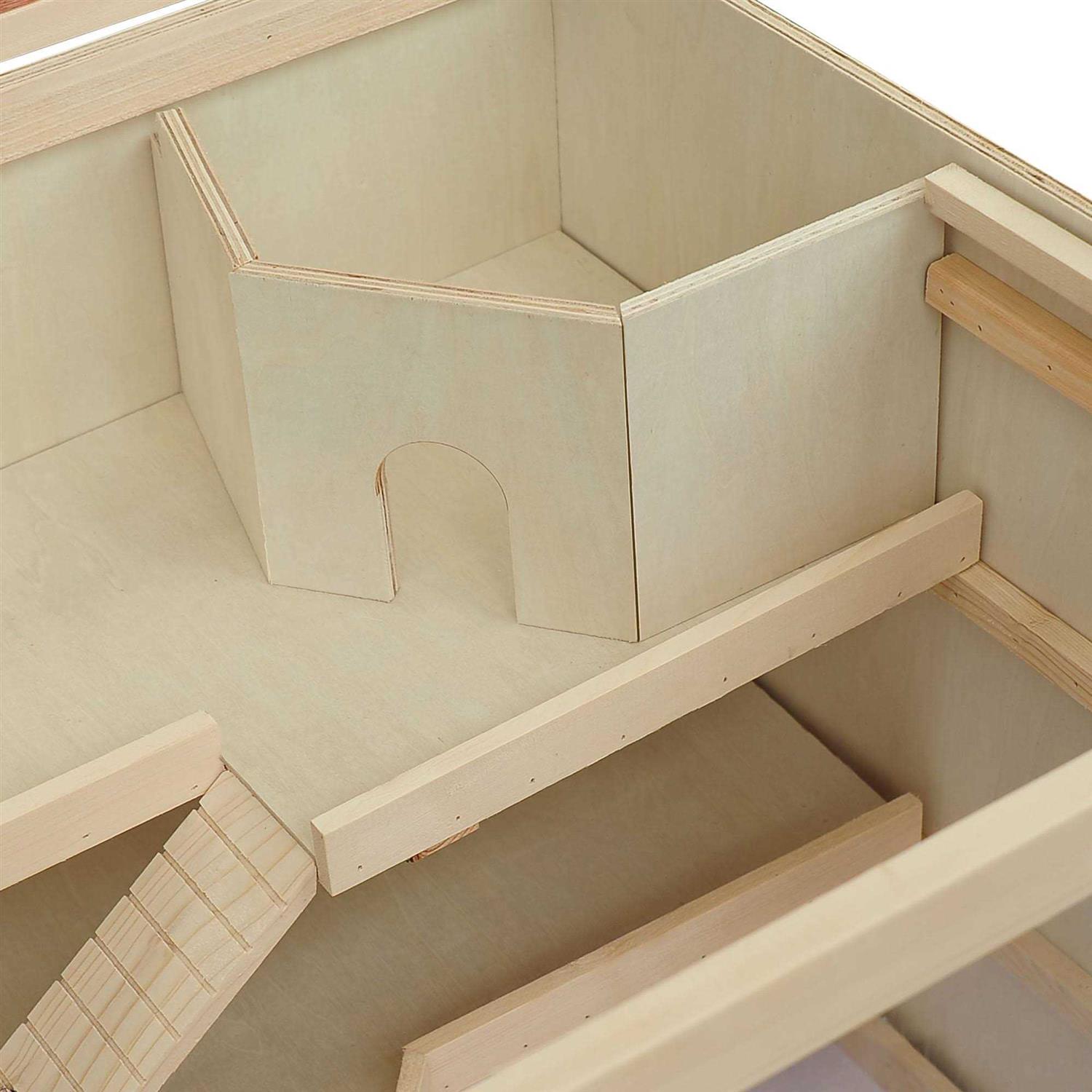 PawHut Extra Large Wooden Hamster Cage, Gerbil Cage, and Other Small Animal Habitat - Pet Supplies online store