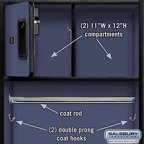 Salsbury Industries Open Access Designer Wood Locker, 18-Inch, Blue