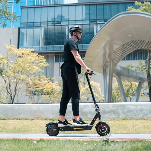 iScooter Electric Scooter for Adults,50/30 Miles Range, 28 MPH Top Speed, 800/750W Motor, 10" Pneumatic Tires, Foldable Dual Shock Absorption Commuting E Scooter with APP & Turn Signals & Storage Bag