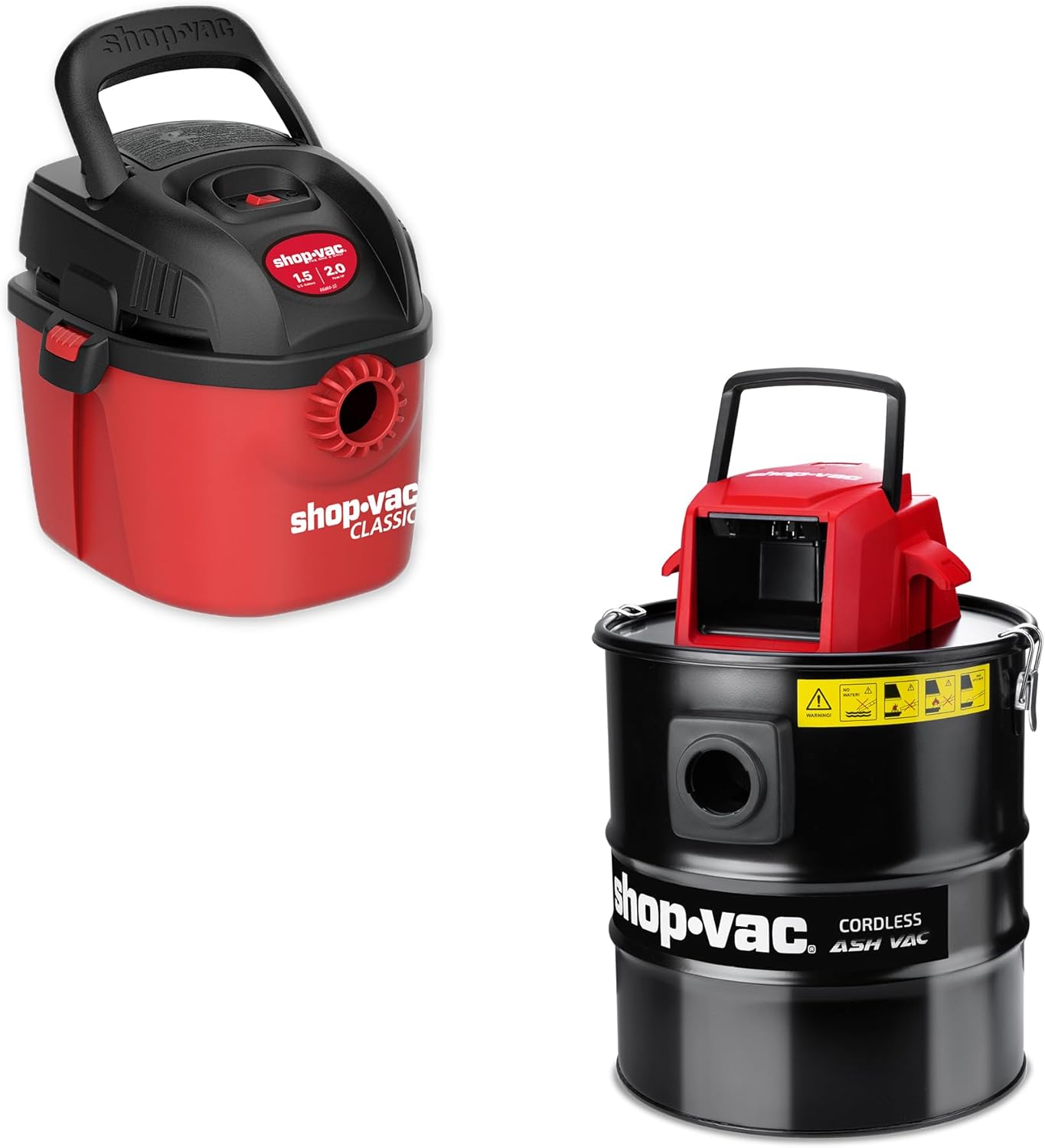 Shop-Vac Micro Wet/Dry Vac and 5 Gallon 9.0 Peak Kpa Ash Vacuum