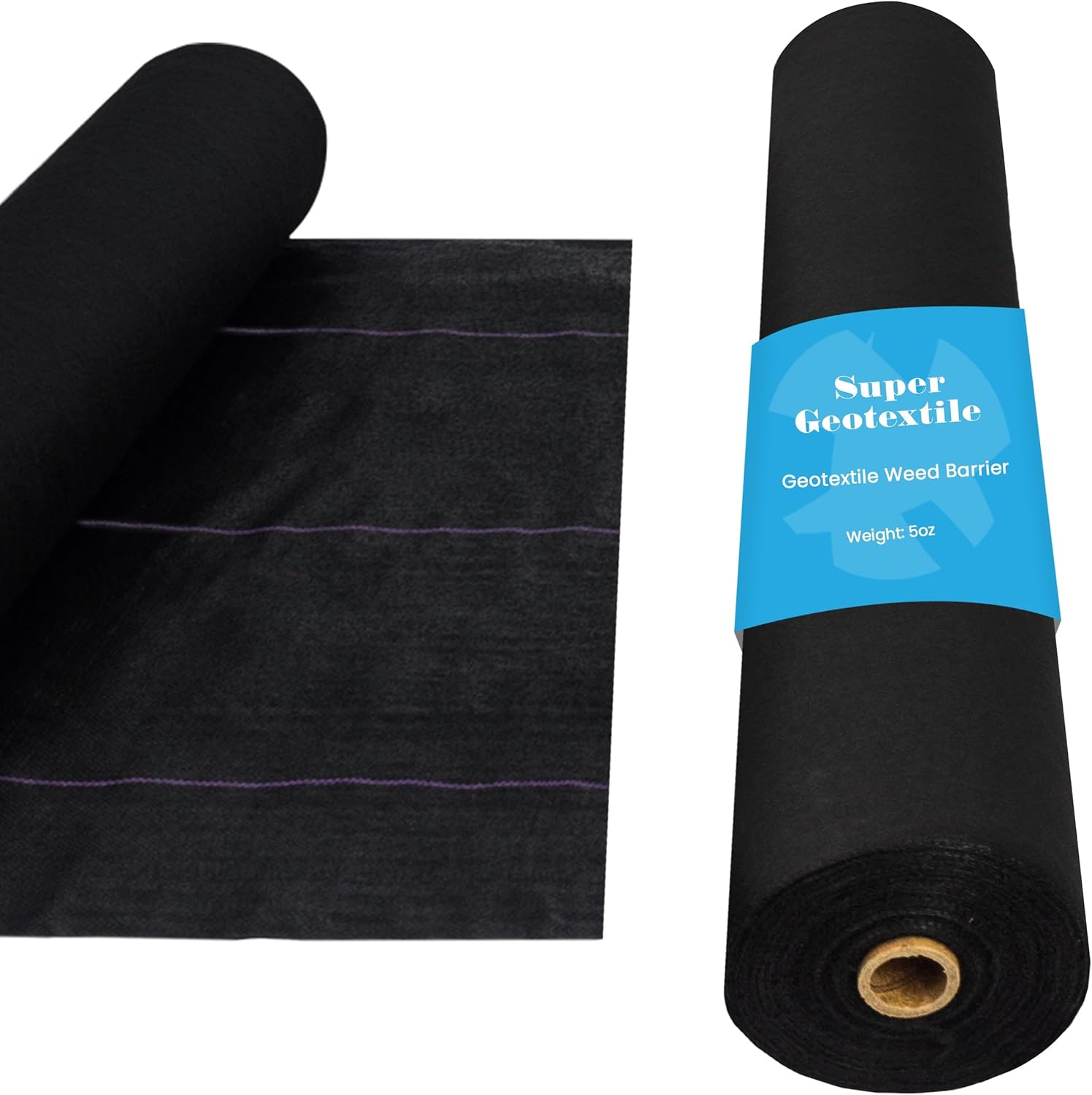 Professional 5oz Geotextile Weed Barrier Fabric - Heavy Duty Landscape Fabric for Gardening, Landscaping, Weed Fabric, Eco Friendly (8x100)