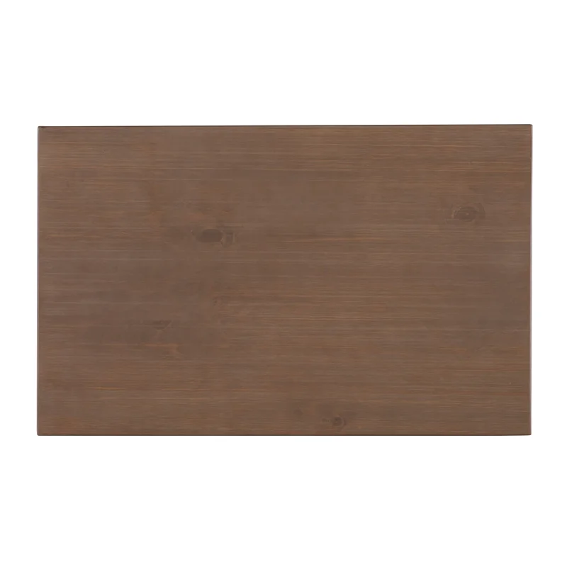 Pemberly Row Transitional Wood Corner Nook Dining Set in Brown