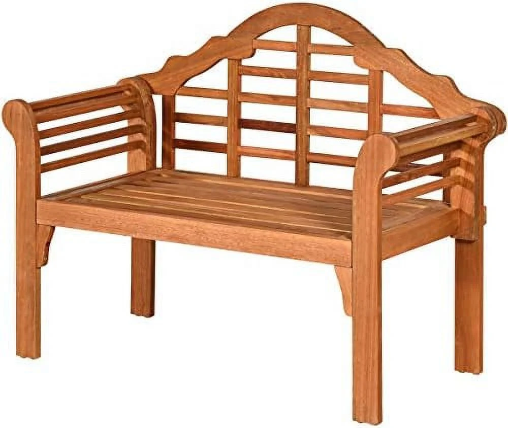 WTYNKAE Outdoor Eucalyptus Wood Folding Bench  4 Ft Foldable Solid Wood Garden Bench  Two Person Loveseat Chair for Garden  Patio  Porch  Poolside  Balcony  Teak (Natural) - Curated Treasures Market