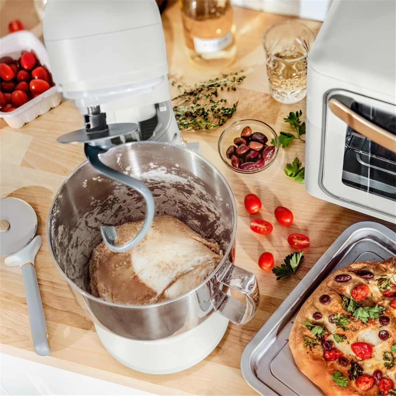 5.3QT Capacity Lightweight & Powerful Tilt-Head Stand Mixer, White Icing by Drew Barrymore