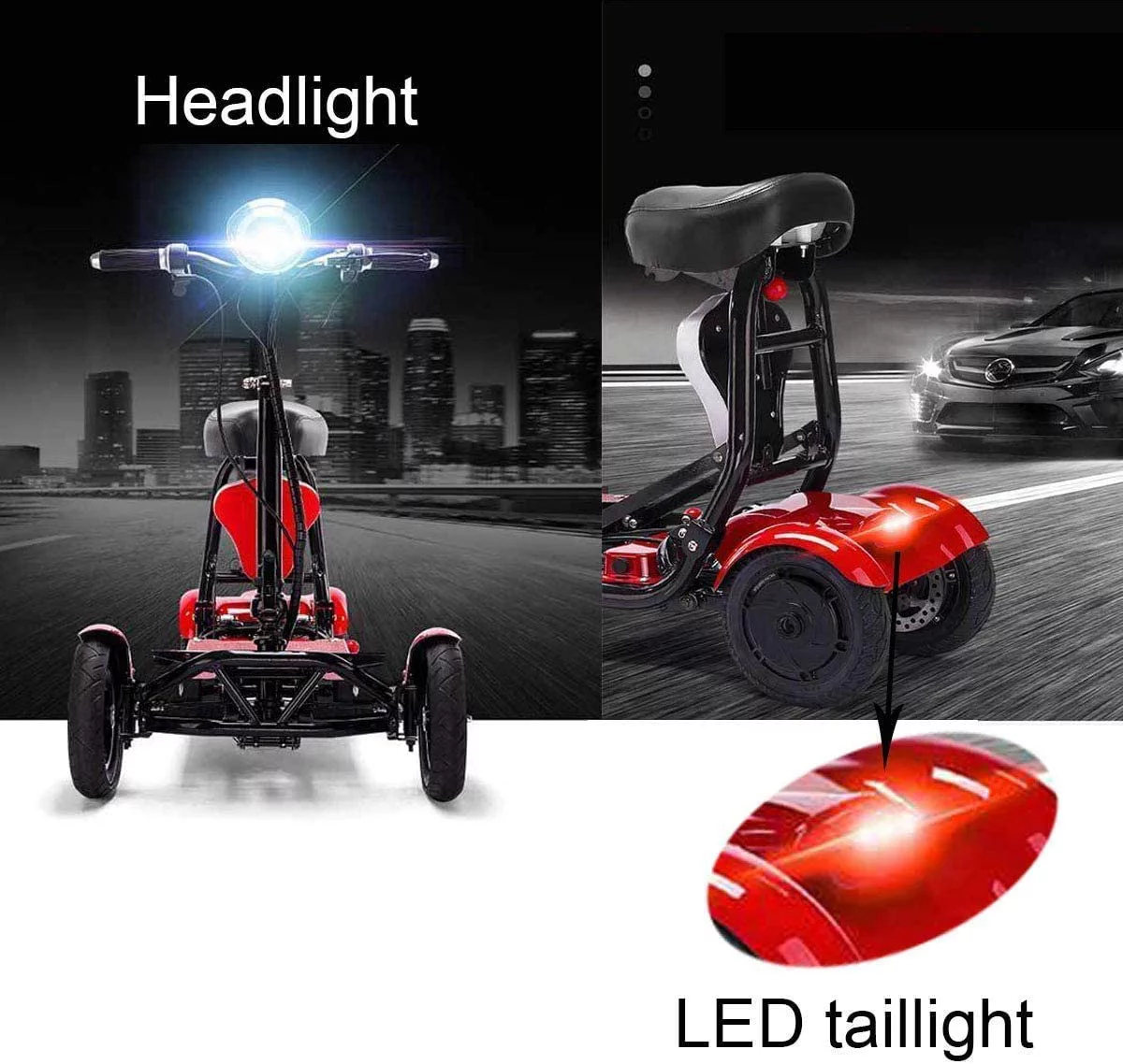 Thrive Medical 4 Wheels Mobility Scooter Electric Scooter Medical Mobility Scooter - Silver - Curated Treasures Market