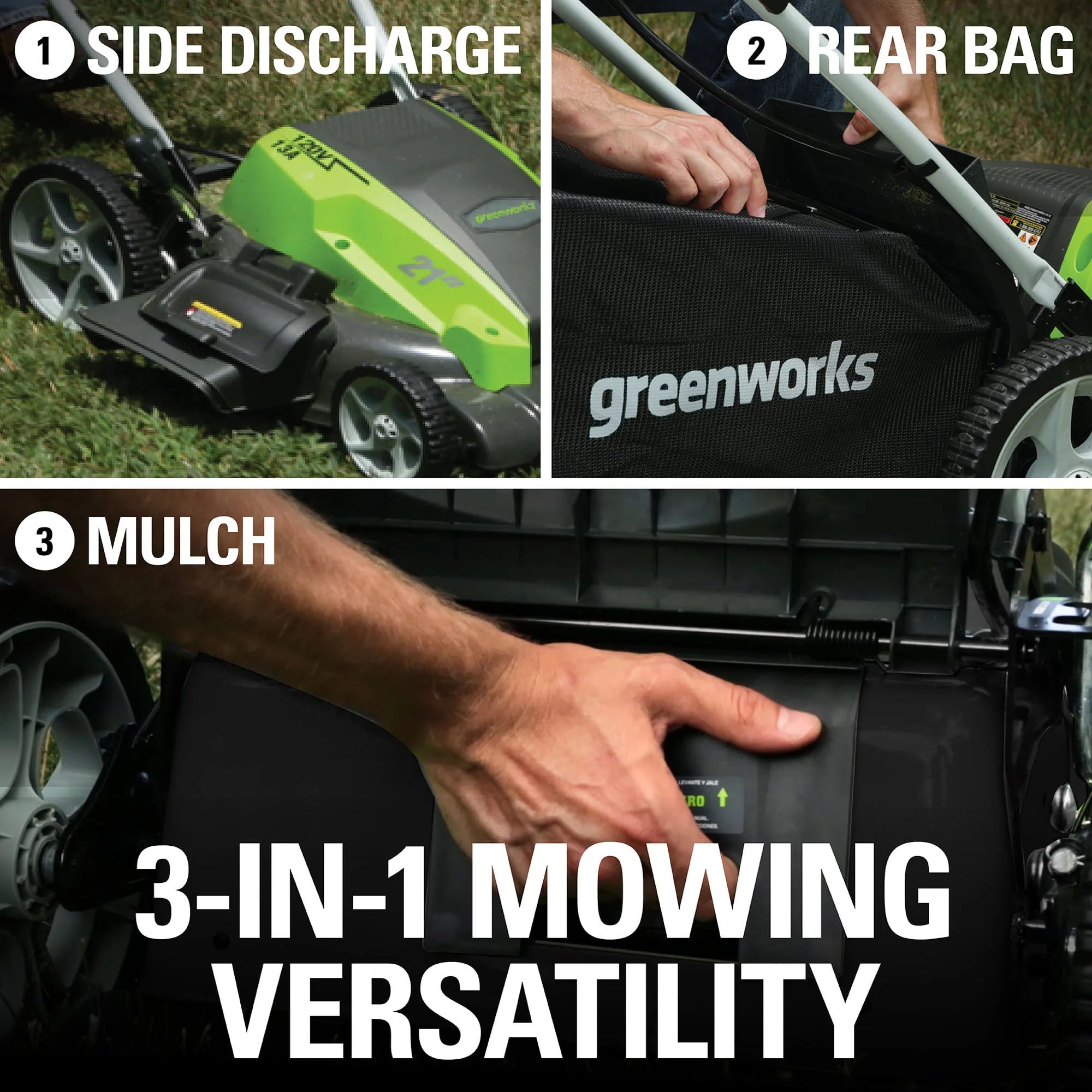 Greenworks 13 Amp 21 Corded Electric Walk-Behind Push Lawn Mower 25112