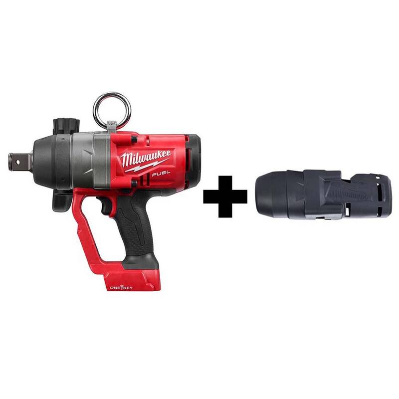 M18 FUEL ONE-KEY 18V Lithium-Ion Brushless Cordless 1 in. Impact Wrench with Friction Ring & Protective Boot