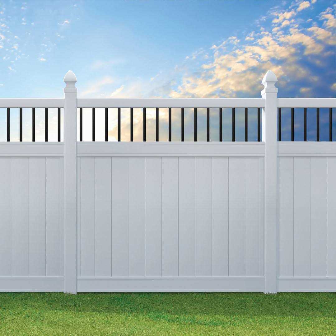 Woodbridge 5 in. x 5 in. x 98 in. 3-Hole Routed White Vinyl Fence Post Outdoor Essentials - Shop Hardware Tools Online Store