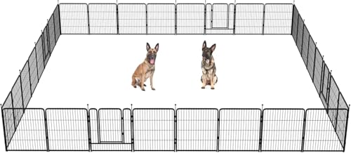 FXW Instant Dog Playpen, Portable Pet Fence for Outdoor, RV Trips, and Camping, 40inch, 16 Panels for Medium and Large Dogs│Patented