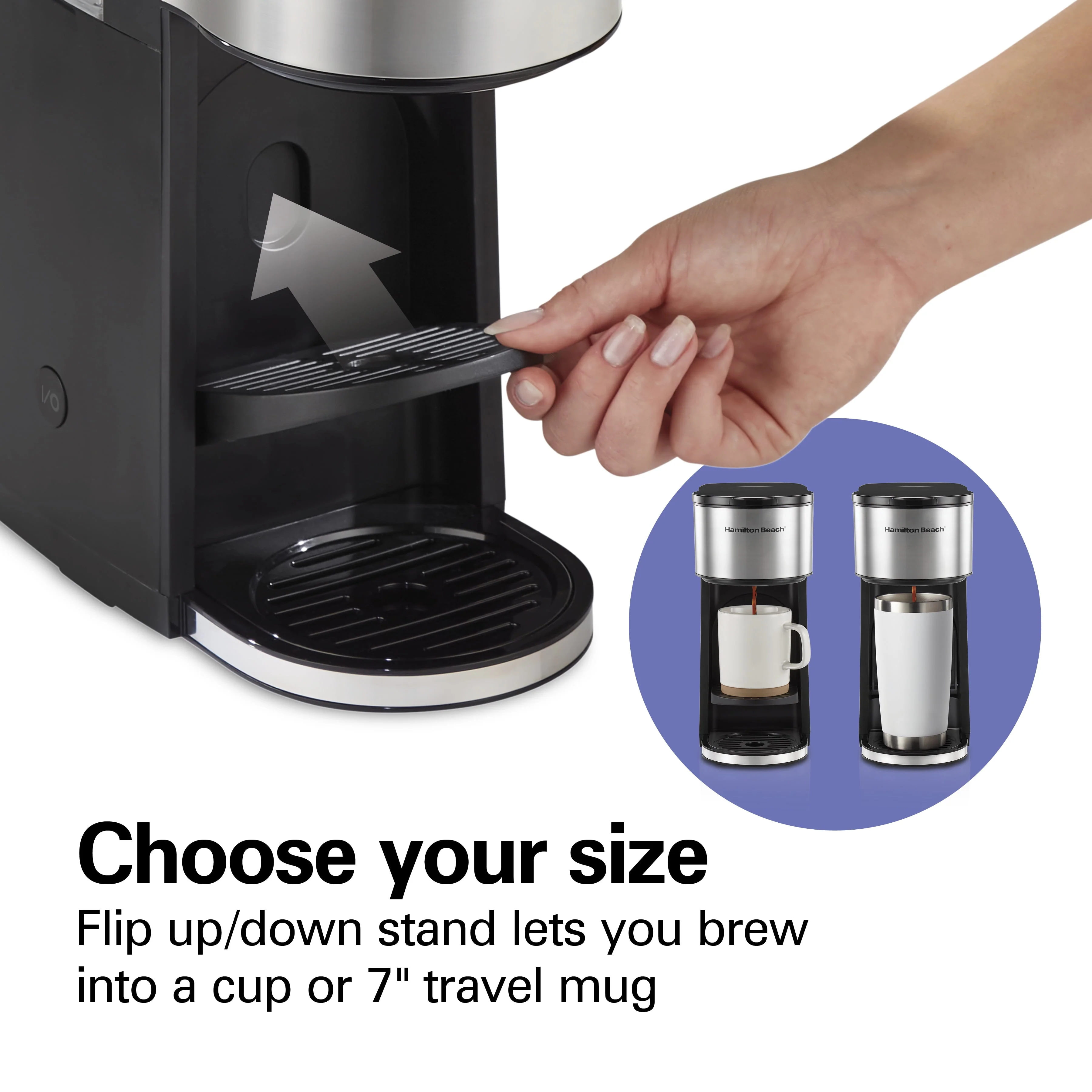 Hamilton Beach Home Barista 7-in-1 Coffee Maker, Black and Stainless, 46251