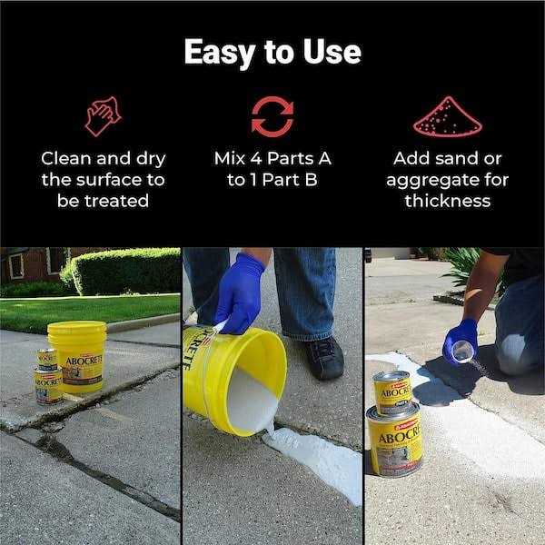 Abocrete Light Gray Small Kit With Sand Self-Leveling Epoxy Concrete Patching/Resurfacing Compound ACK5R - Shop Hardware Tools Online Store