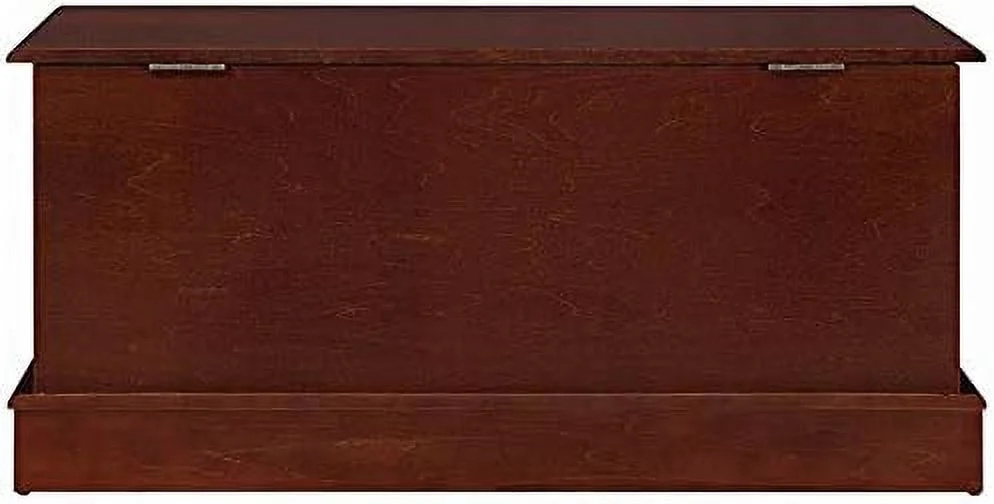 Cedar Lined Wood Storage Blanket Chest Trunk, In Warm Brown