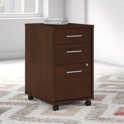 Office by Kathy Ireland Method 3 Drawer Mobile File Cabinet in Century Walnut