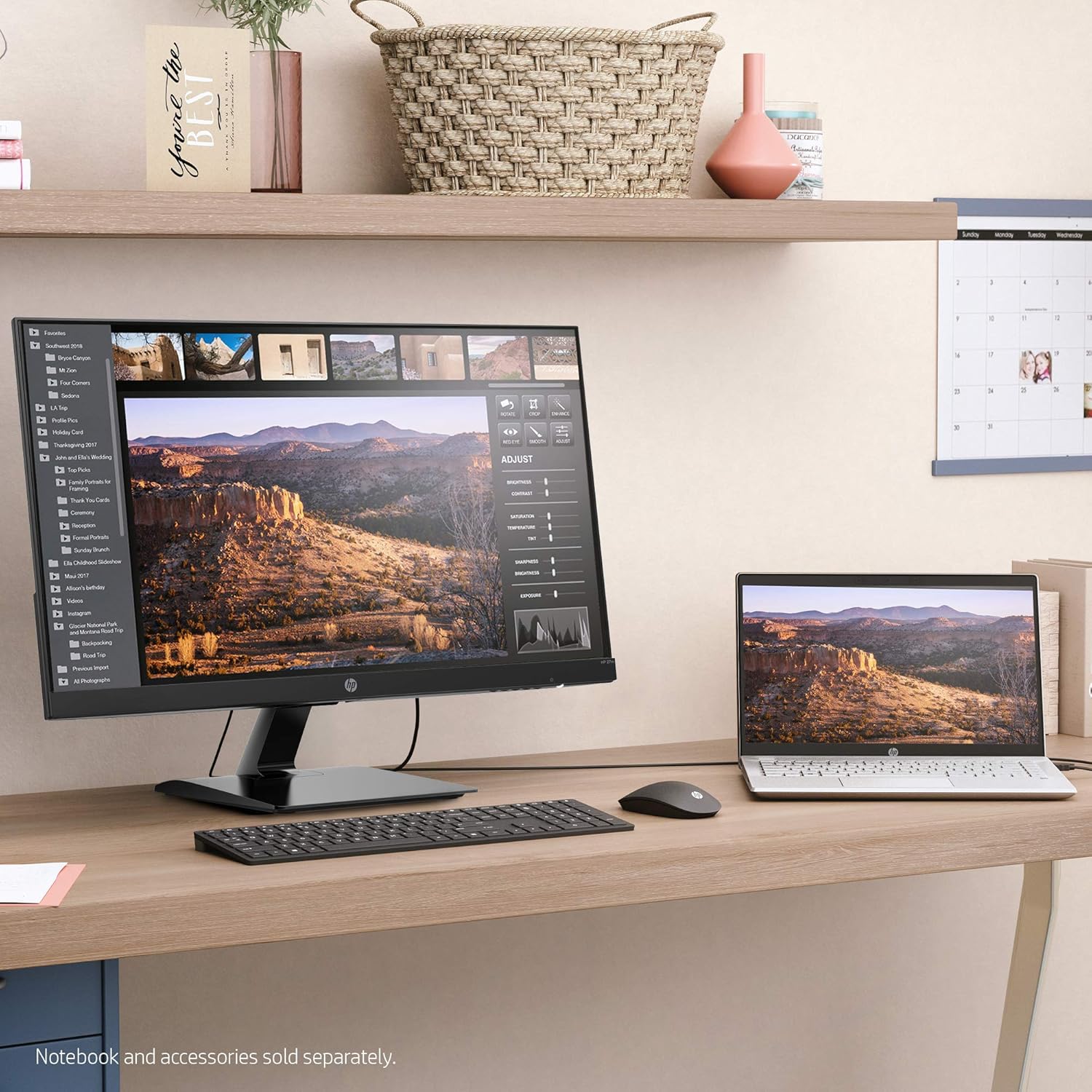 2022 Premium HP 24f 75Hz 24 Widescreen IPS LED FHD 1080P Anti-Glare Monitor for Business and Student, 5 ms Response Time, FreeSync, HDMI VGA, 178°, AllyFlex HDMI Cable