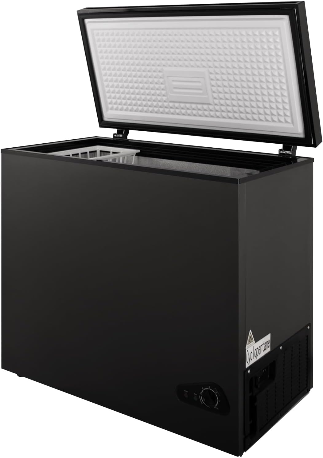 7.0 Cu Ft Chest Freezer Compact Deep Freezer with 7 Adjustable Temperature, Large Chest Freezer with 2 Removable Storage Basket, Energy Saving Low Noise Top Open Door for Garage, Office