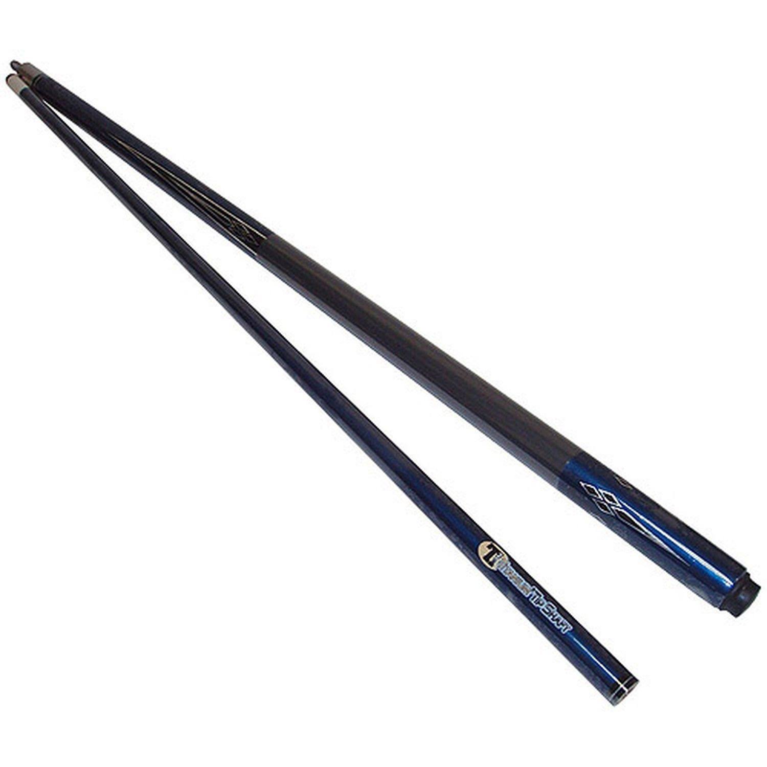 Trademark Global Titanium Billiard Pool Cue Stick with Case, Metallic Blue
