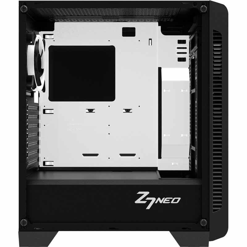 Zalman Z7 Neo ATX Mid Tower Gaming PC Case, Tempered Glass, 4 Pre- Installed 120mm RGB LED Ring Fans