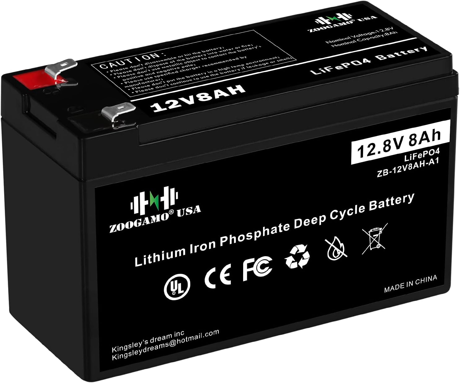 ZOOGAMO 12V 300Ah Lithium LiFePO4 Deep Cycle Rechargeable Battery with Built-in BMS, 3000+ Cycles & 10-Year Lifetime, Perfect for RV, Solar, Marine, Overland, Off-Grid Applications (12V-300AH)