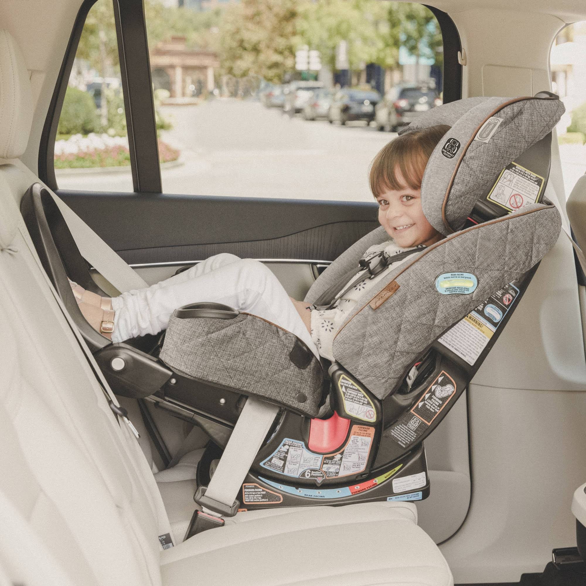 Graco Premier 4ever DLX Extend2Fit 4-in-1 Convertible Car Seat with Anti-Rebound Bar - Savoy Collection