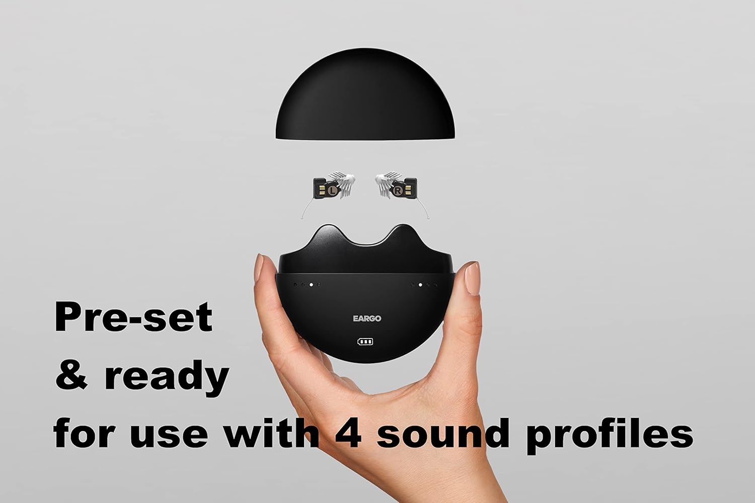 EARGO Max Hearing Aids for Adults - Rechargeable, Virtually Invisible, and with Telecare Support