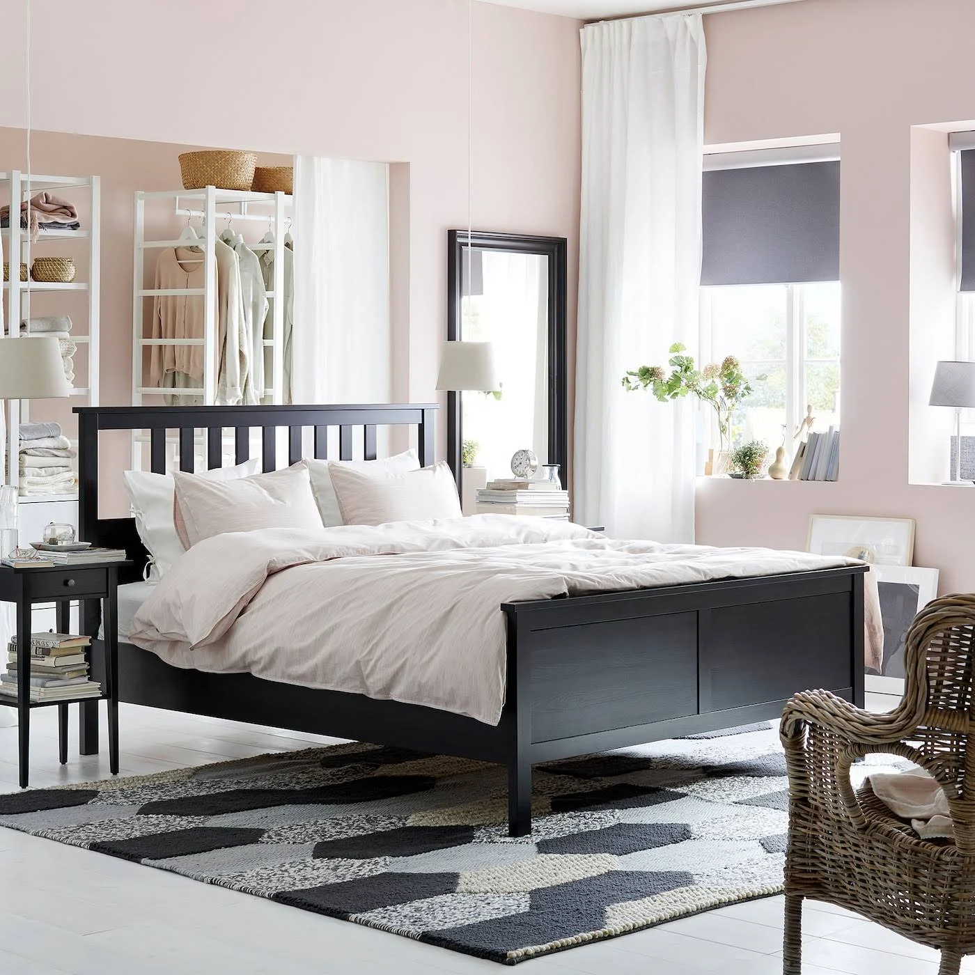 IKEA - HEMNES Bed Frame, black-brown, King