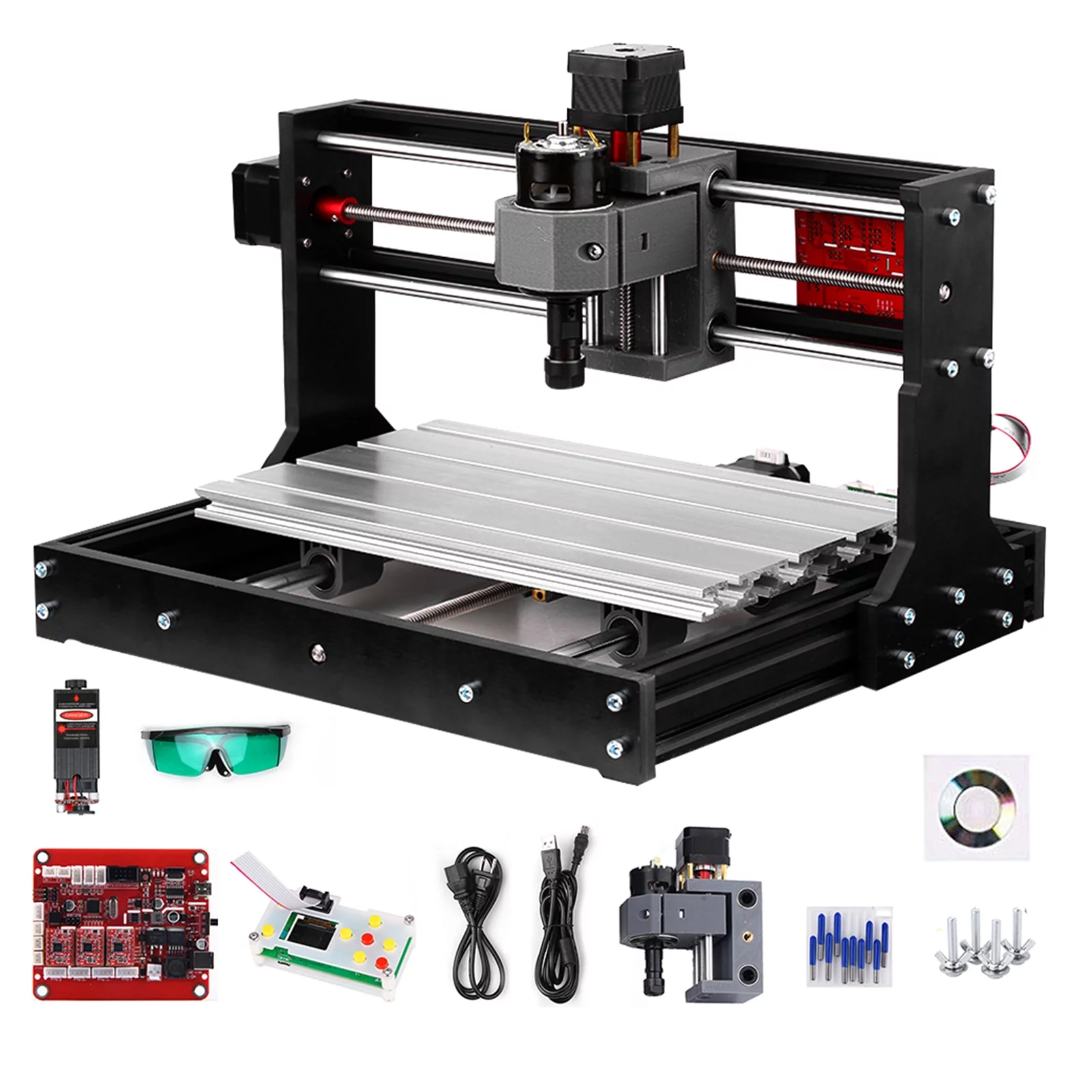 Engraving Machine, Diy Wood Router With Version With Er11 And 30 * 18 With Offline With 300 * 180x40mm Offline With Er11 * 18 30 * Hine 3 Area 300 * 3 Pcb 30*18 - Curated Treasures Market