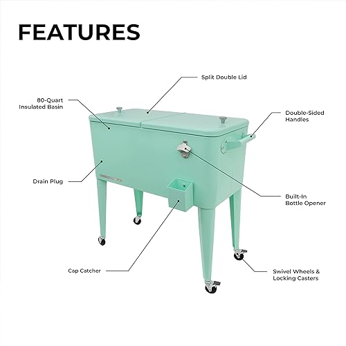 Permasteel 80-Quart Patio Cooler
