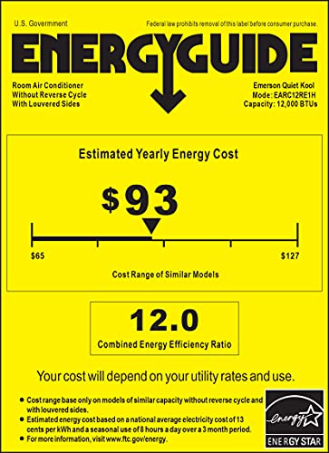 Emerson Quiet Kool Electronic Window Air Conditioner, 10,000 Btu 115V, Energy Star Certified, with LED Display and Remote Control