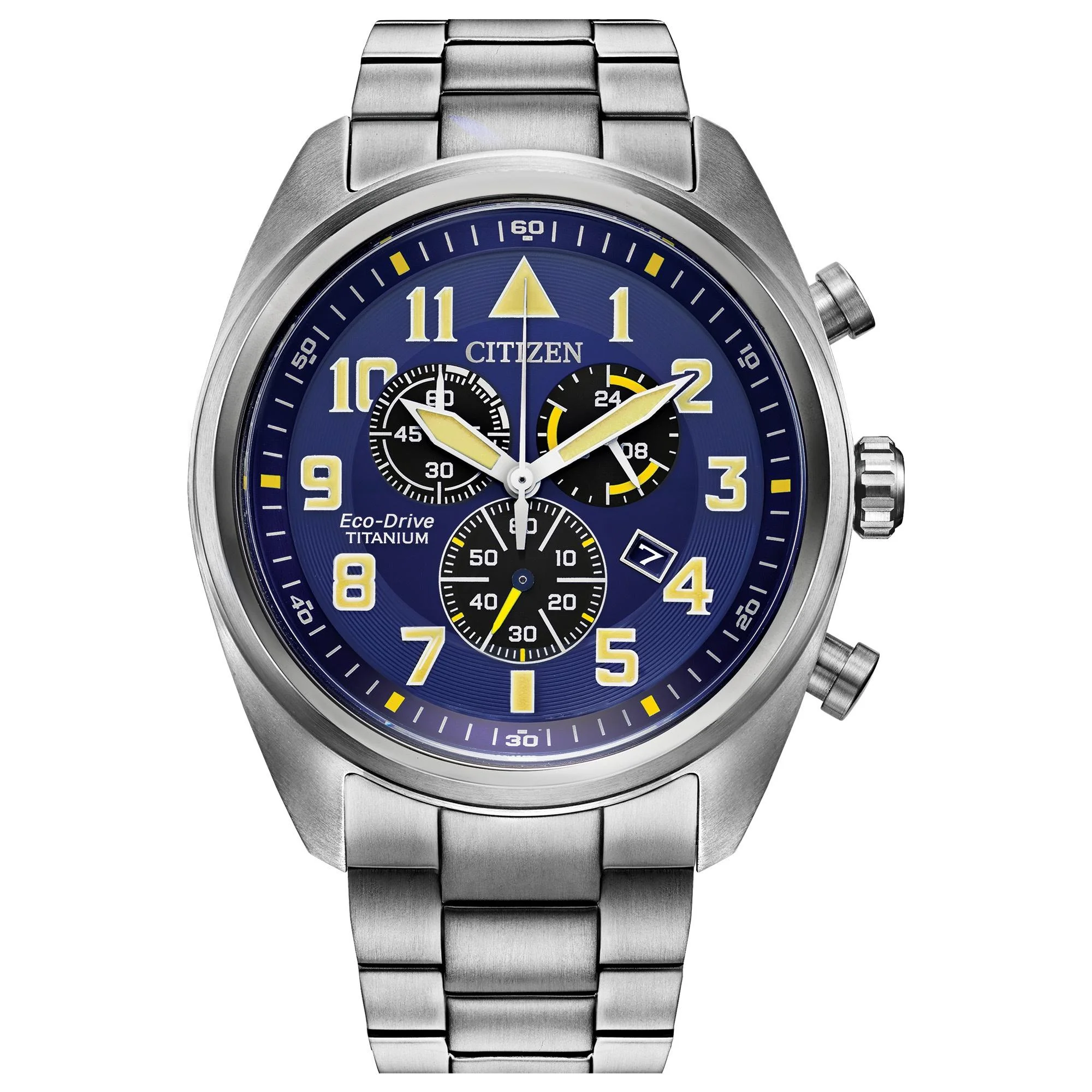Citizen Men's Eco-Drive Garrison Super Titanium Chronograph Watch - AT2480-57L - Curated Treasures Market