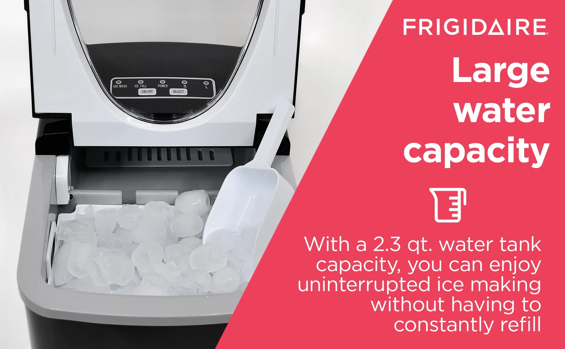 Frigidaire 26 lb. Countertop Ice Maker (Ice Nuggets) EFIC117-SS, Black Stainless Steel