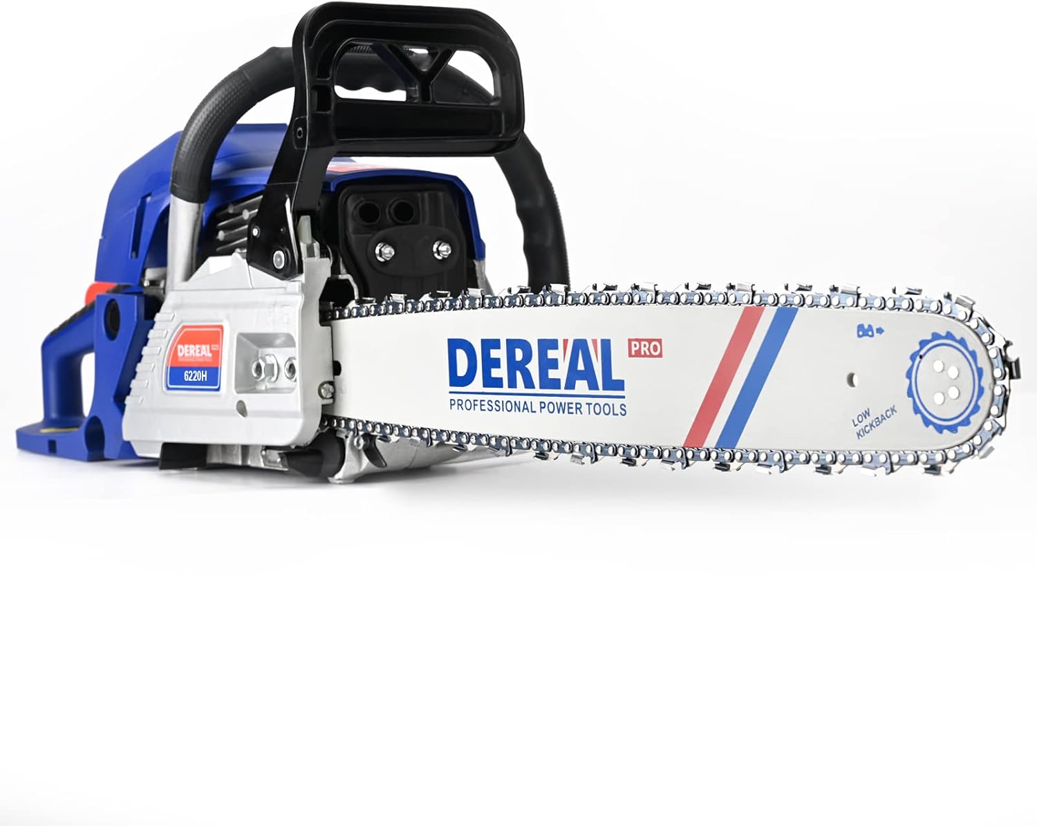 DEREAL Pro 6220H 62CC-2-Cycle Updated Version Gas-Chainsaw, 18-Inch Gas Powered Chainsaw, Cordless Petrol Gasoline Chain Saw for Trees Farm, Garden and Ranch